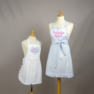 Set kecelja za mamu i ćerku/ Plave tufnice