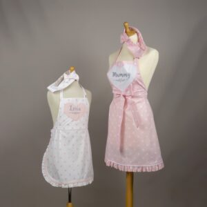 Set kecelja za mamu i ćerku/ Roze tufnice