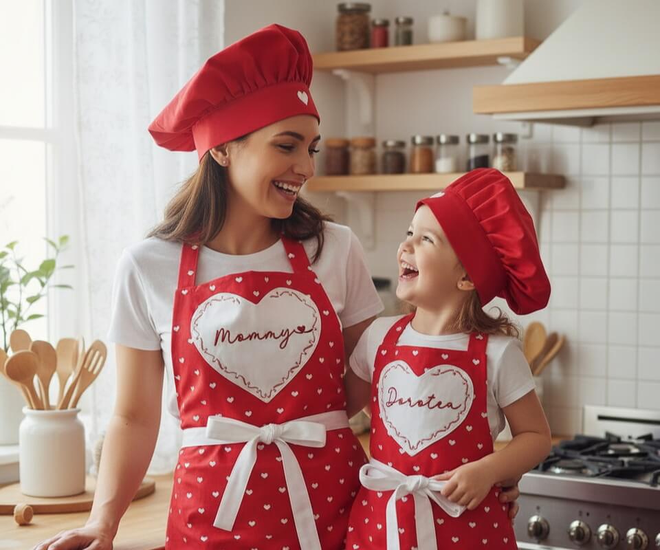 vesta-casa-komplet-kecelje-mommy-and-me-crvena-bela-srca