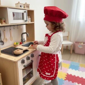 Kecelja za devojčice (crvena)