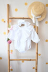 Bebi bodic (Romper) „Child Chic“ od organskog pamuka (White)