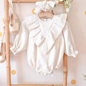 Bebi bodić „Exclusive“ ručno rađen od najkvalitetnijeg pamuka (Vanilla Flowers)