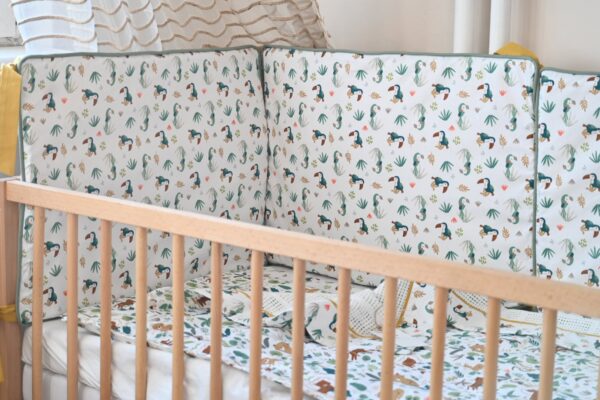 Posteljina za bebe od prirodnih tkanina za dečake i devojčice „Jungle”
