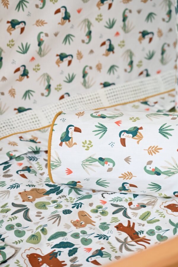 Posteljina za bebe od prirodnih tkanina za dečake i devojčice „Jungle”