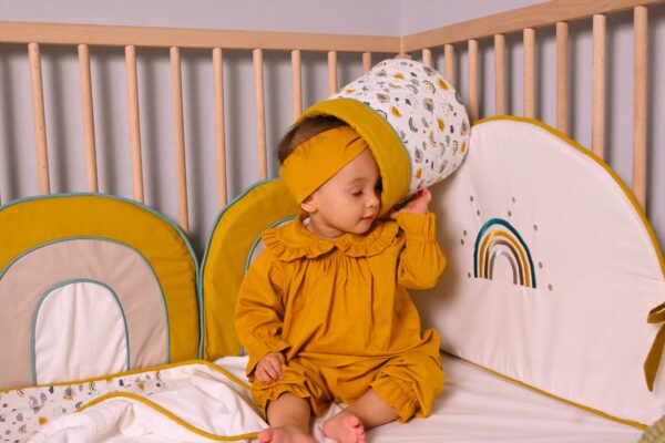 Posteljina za bebe "Rainbow love"- Set od organskog pamuka