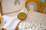 Posteljina za bebe "Rainbow love"- Set od organskog pamuka