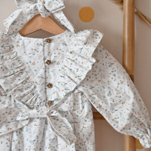 Bebi bodic (Romper) „Child Chic“ od organskog pamuka (Azra Blue)