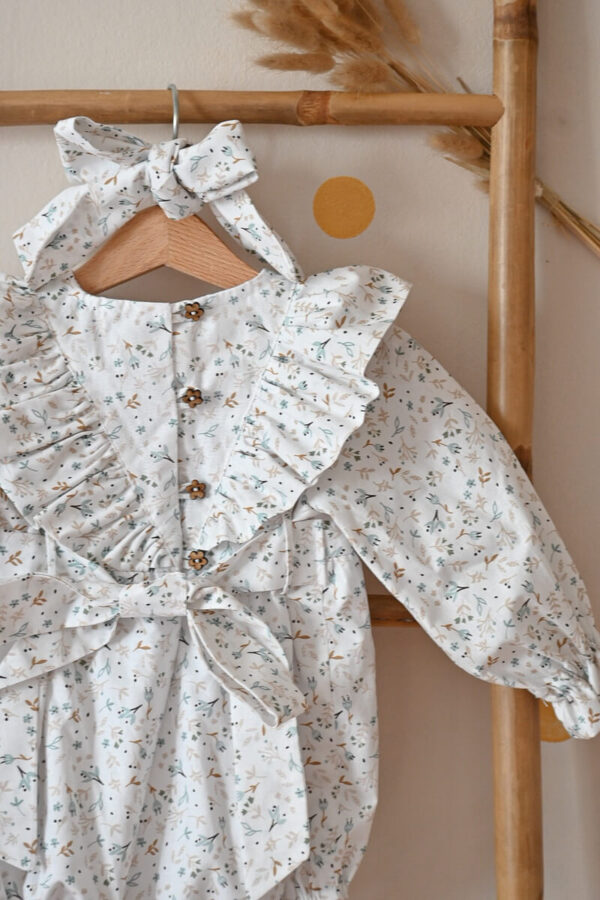 Bebi bodic (Romper) „Child Chic“ od organskog pamuka (Azra Blue)