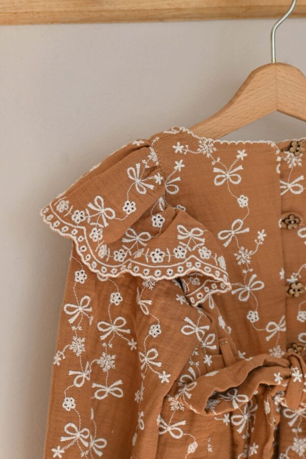 Pamučni bebi bodić "Mašnica Oker"|Vesta Kids