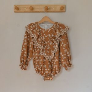 Pamučni bebi bodić "Mašnica Oker"|Vesta Kids