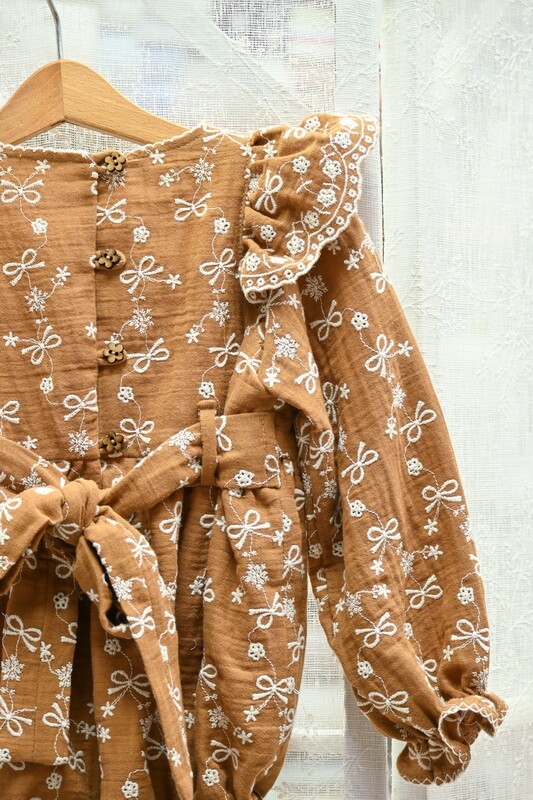 Bodi za bebe i devojčice od muslina “Mašnica”