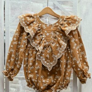 Bodi za bebe i devojčice od muslina “Mašnica”