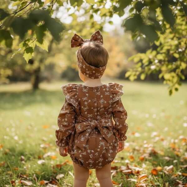 Bodi za bebe i devojčice od muslina “Mašnica”