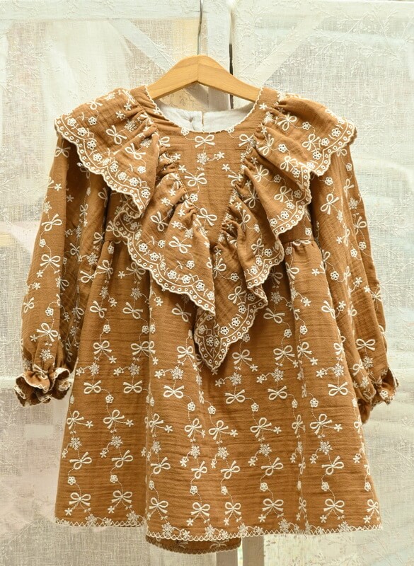 Pamučna haljinica za bebe i devojčice od muslina “Mašnica”