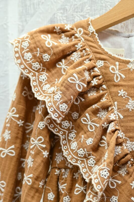 Pamučna haljinica za bebe i devojčice od muslina “Mašnica”