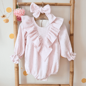 Bebi bodić „Exclusive“ svetlo rozi sa zlatnim tačkicama