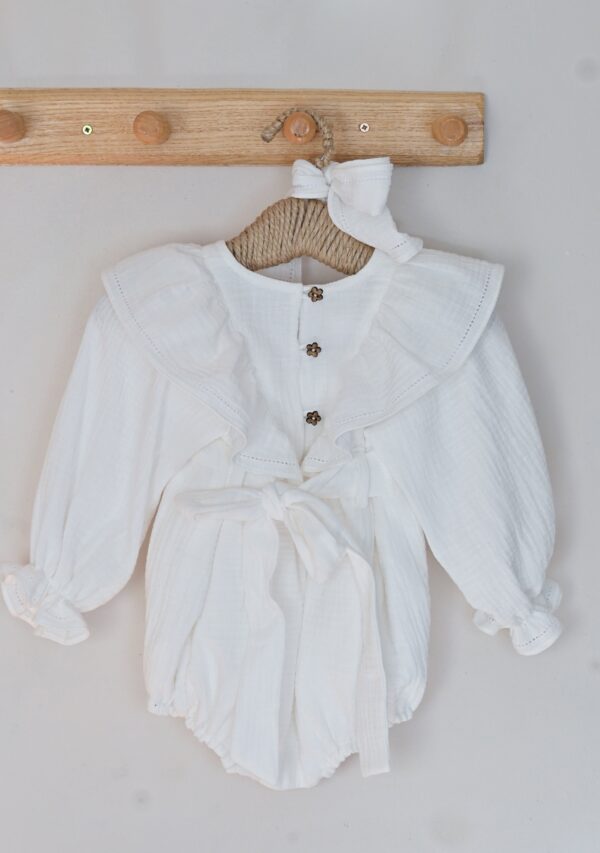 Bebi bodic romper od organskog pamuka-Child Chic Beli/Vesta Kids