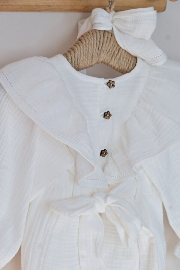 Bebi bodic romper od organskog pamuka-Child Chic Beli/Vesta Kids