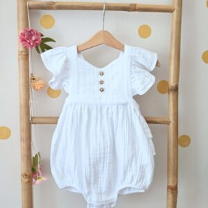 Bebi bodić (romper) "Pure cotton"-Beli