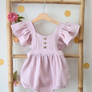 Bebi bodić (romper) "Pure cotton"-Lila