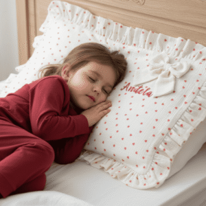 Jastučnica i vrećica sa vezom imena "Srce"