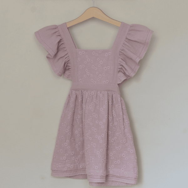 Pamučna haljinica lila "Love"|Vesta Kids