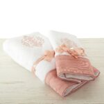 Set peškira "Pure love" puder roze