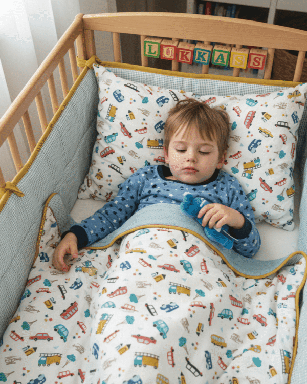 Bebi posteljina za dečake "Autići"