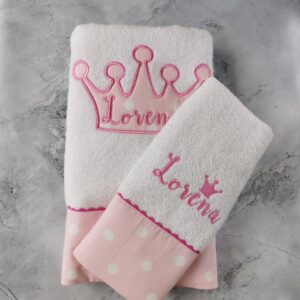 Set peškira mali i veliki "Krunica roze"