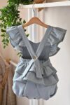 Bebi bodić "Pure cotton"-Mint/plavi
