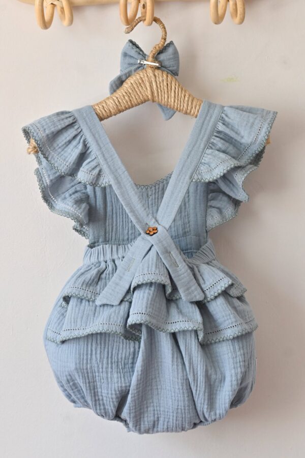 Bebi bodić "Pure cotton"-Mint/plavi