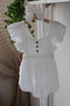 Bebi bodić (romper) "Pure cotton"-Beli