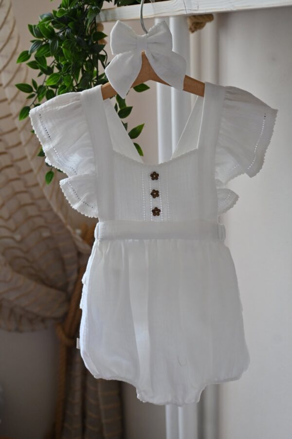 Bebi bodić (romper) "Pure cotton"-Beli