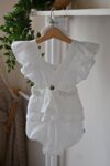 Bebi bodić (romper) "Pure cotton"-Beli