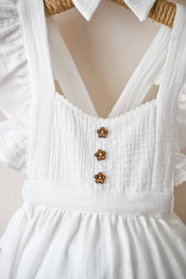Bebi bodić (romper) "Pure cotton"-Beli