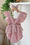 Bebi bodić (romper) "Pure cotton"-Puder roze