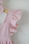 Bebi bodić (romper) "Pure cotton"-Puder roze
