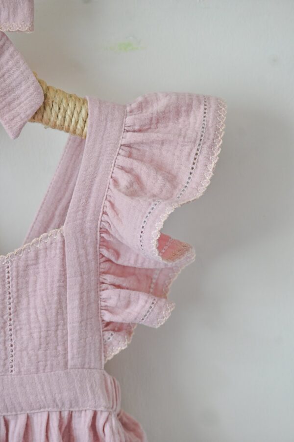 Bebi bodić (romper) "Pure cotton"-Puder roze