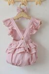 Bebi bodić (romper) "Pure cotton"-Puder roze